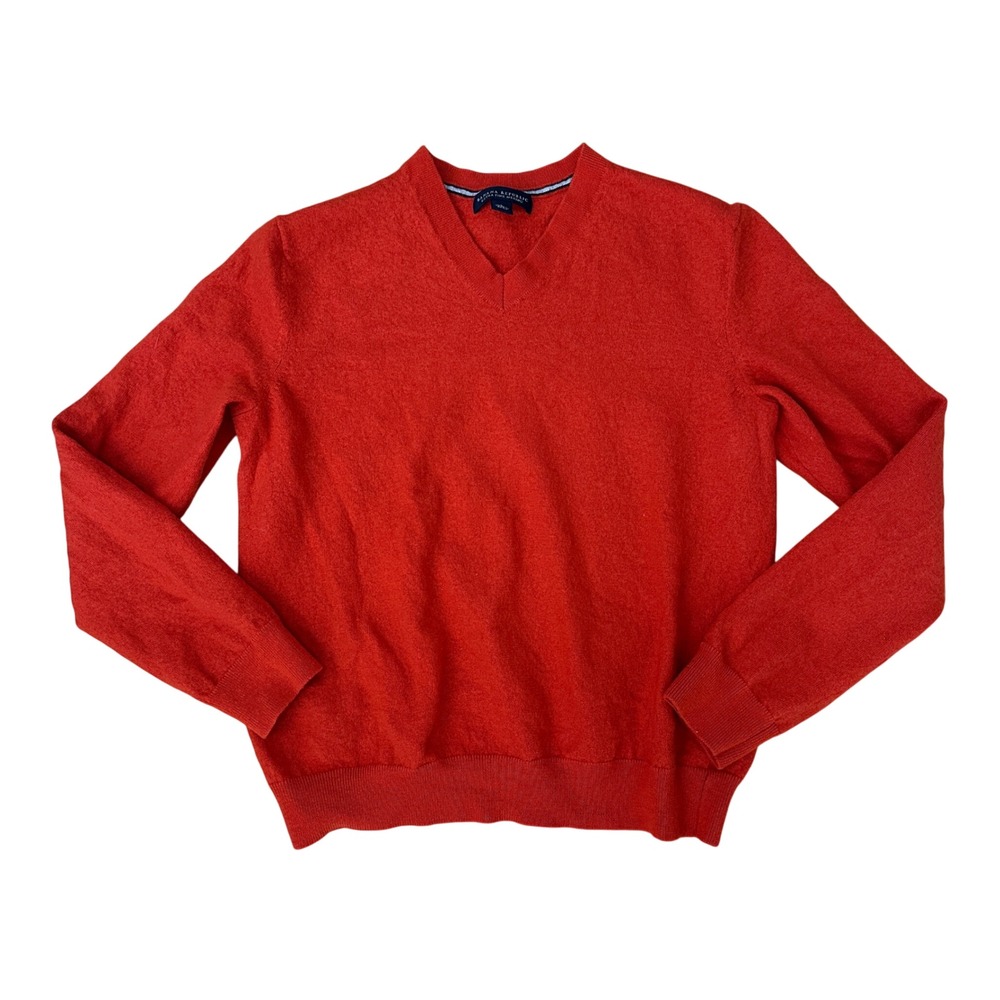 Banana Republic Extra Fine Merino V Neck Sweater Red Boys Size Large‎